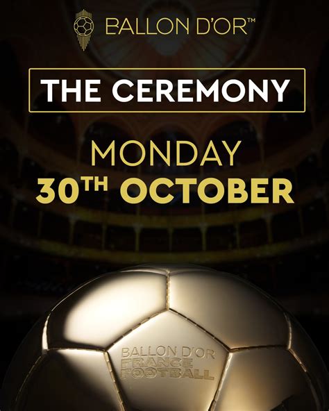 what time is the ballon dior ceremony|ballon d'or 2023 announcement date.